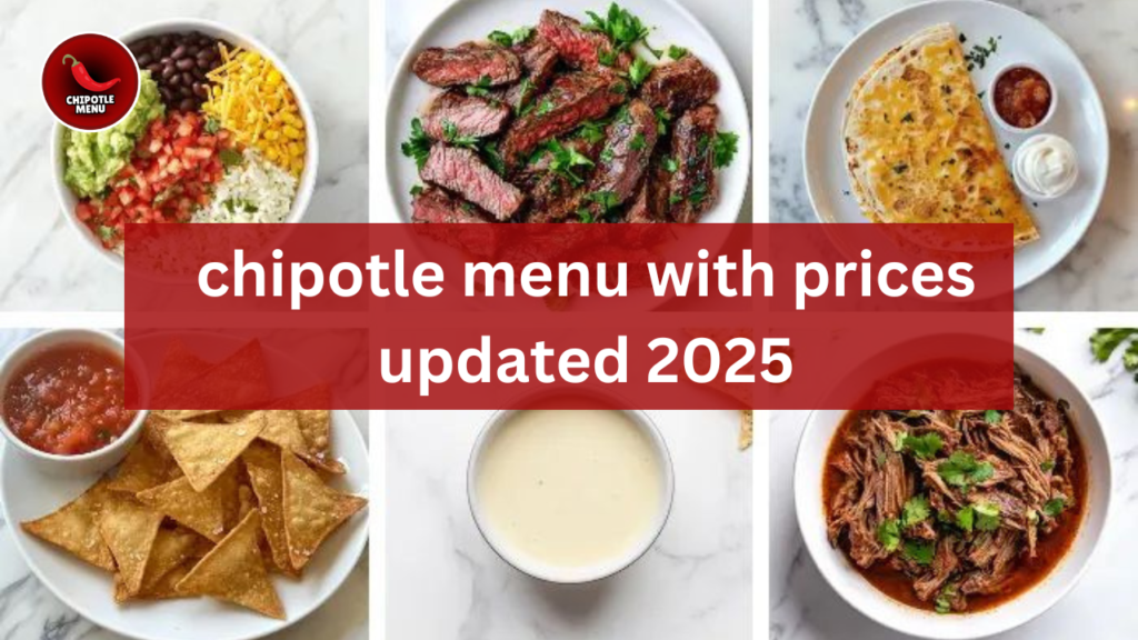 chipotle menu with prices updated 2025