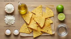 Chipotle chips ingredients: corn flour, lime, salt, oil