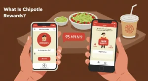 Customer using Chipotle app to check rewards and points