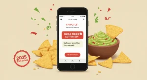 Guac Mode activated on Chipotle app with free guacamole offer